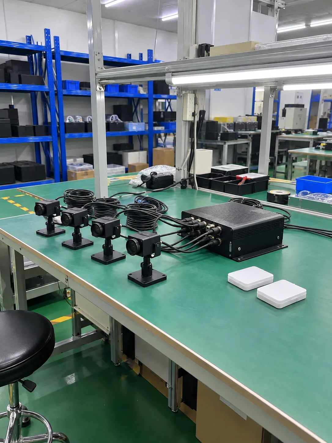AI-generated scene illustrating video recording capacity planning, not test evidence