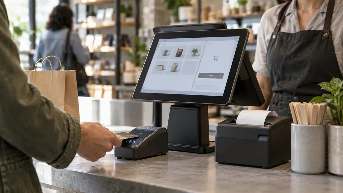 Point of sale terminal during a retail payment scene